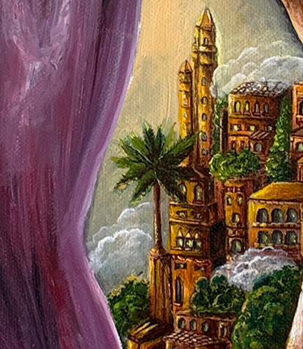 "Hanging Gardens of Babylon" Original Oil Painting