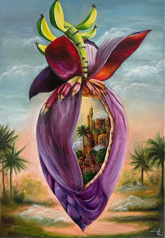 "Hanging Gardens of Babylon" Original Oil Painting