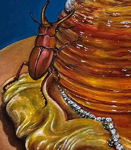 "Guardians of Earthly Treasures" Original Oil Painting