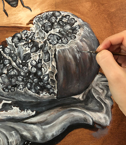 "Guardians of Earthly Treasures" Original Oil Painting