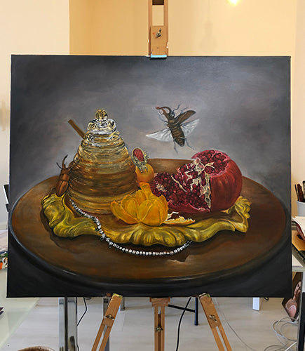 "Guardians of Earthly Treasures" Original Oil Painting
